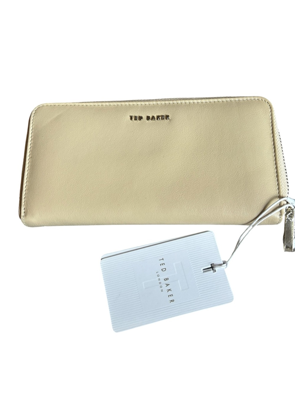 Ted Baker Cream Zip Around Leather Wallet